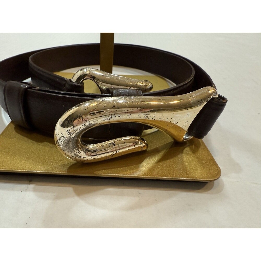 Chicos Ladies Brown Adjustable Belt, Loop Closure M/L RN 79984 Adjustable Slider